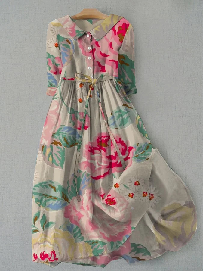 Sylvia | Kjole for kvinner med vintage blomstertrykk