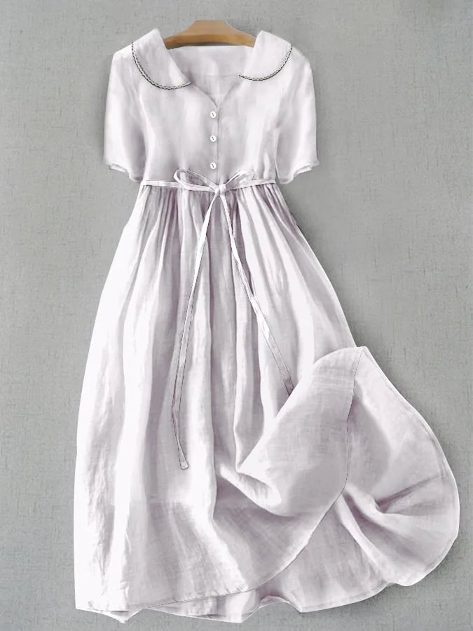 Britt | Simple Cotton and Linen Dress